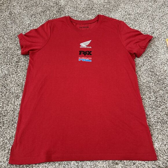 Fox HRC Honda Racing T-Shirt Men’s Size Large Red Logo - Picture 1 of 7
